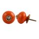 Orange Round Golden Fitting Ceramic Knob